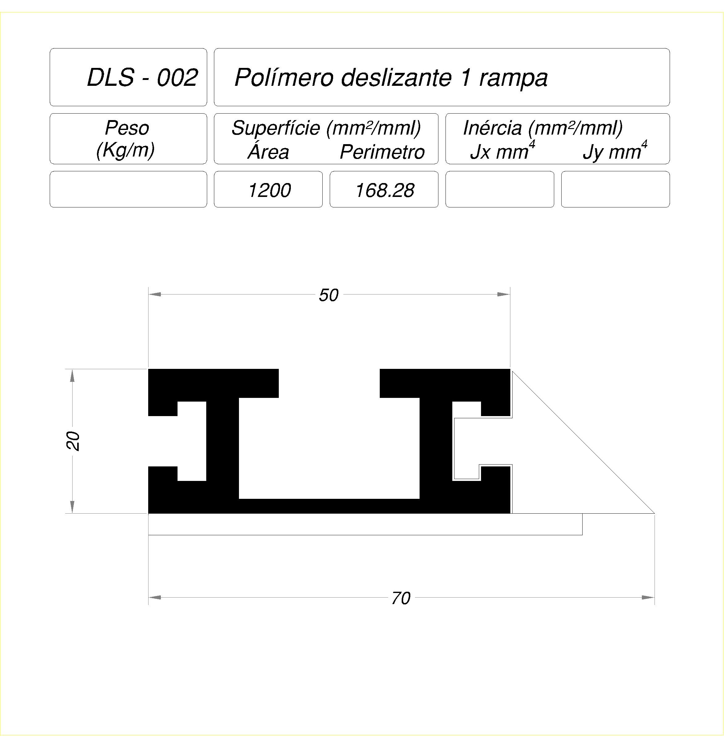Desenho técnico cotado — DSL-002