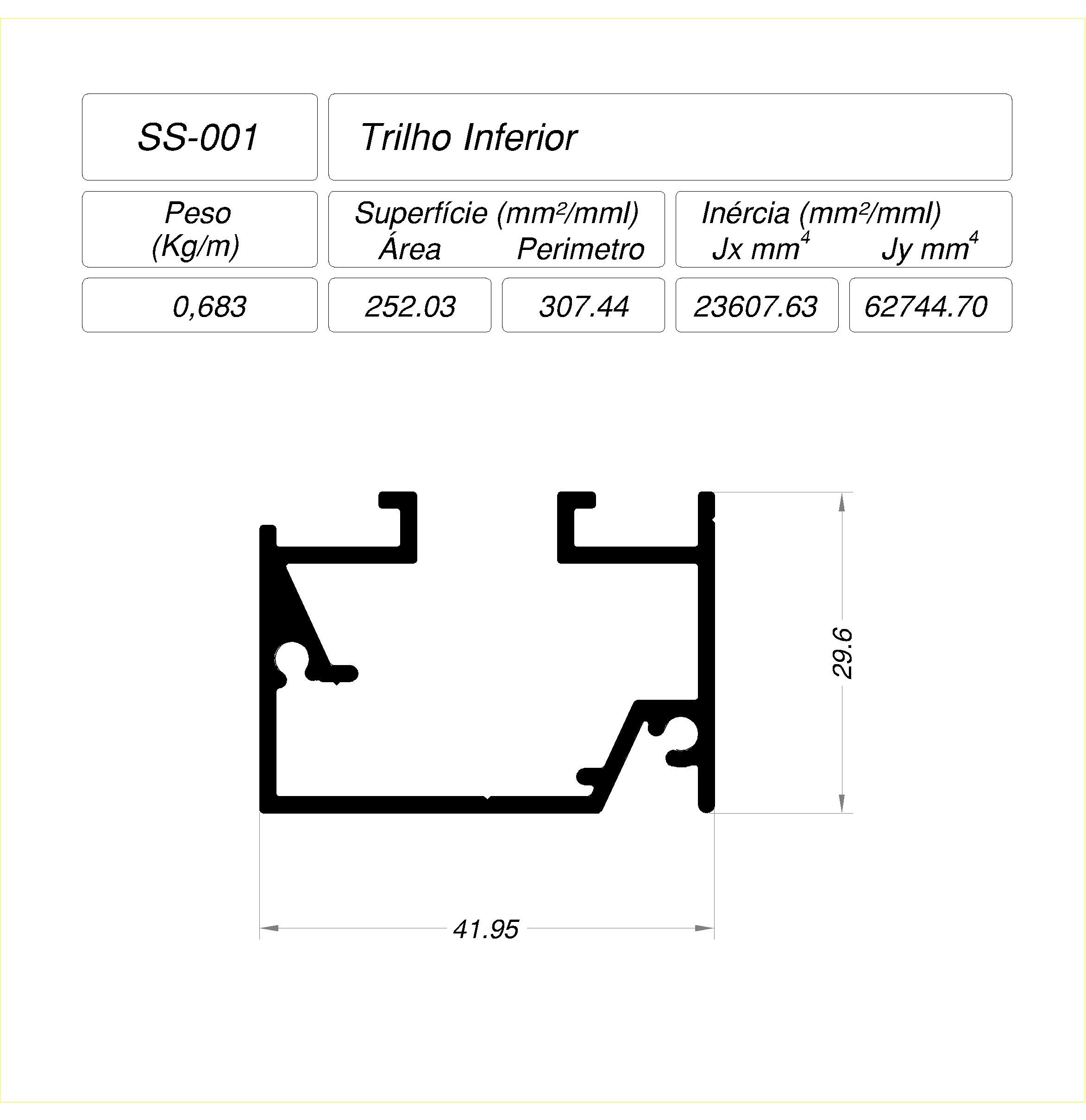 Desenho técnico cotado — SS-001