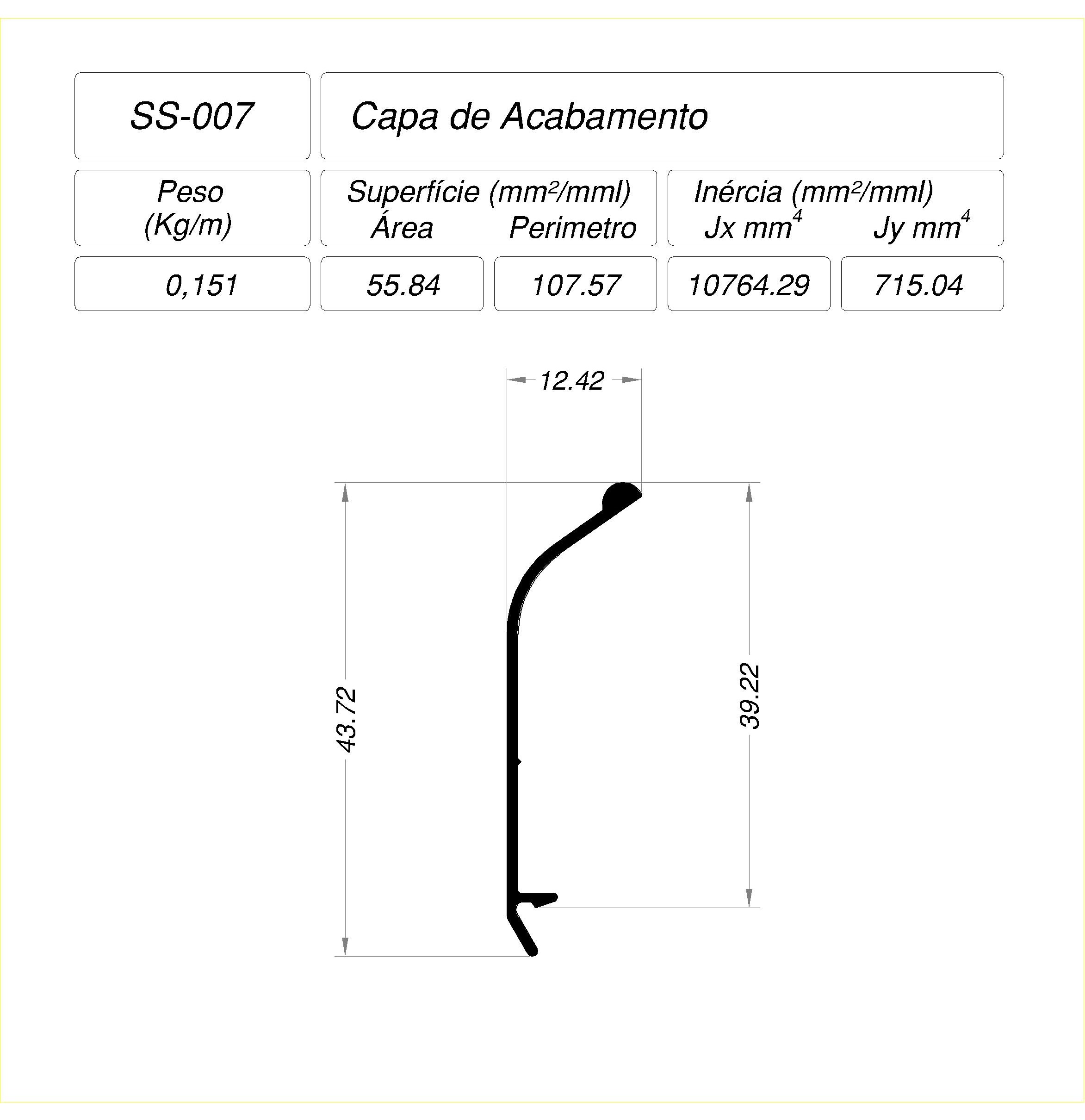 Desenho técnico cotado — SS-007