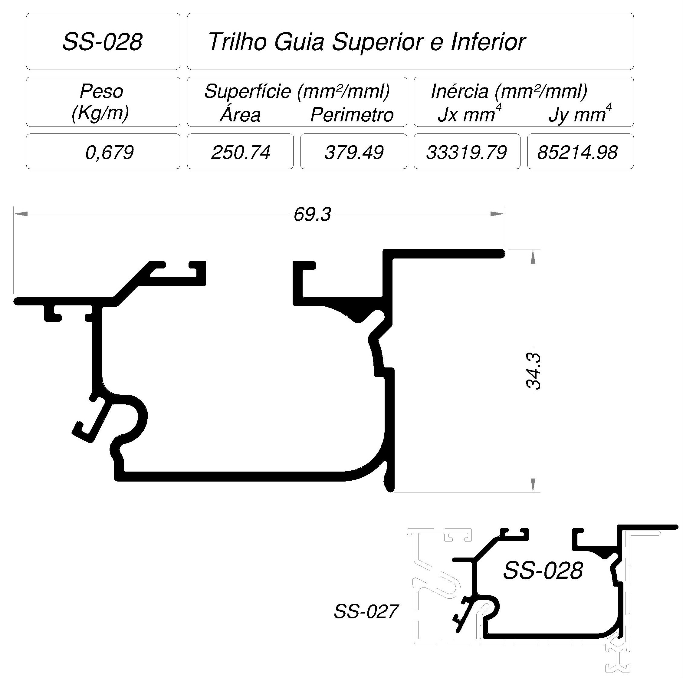 Desenho técnico cotado — SS-028